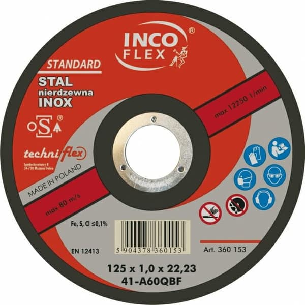 METAL INOX SKIVE INCOFLEX 125*1.0