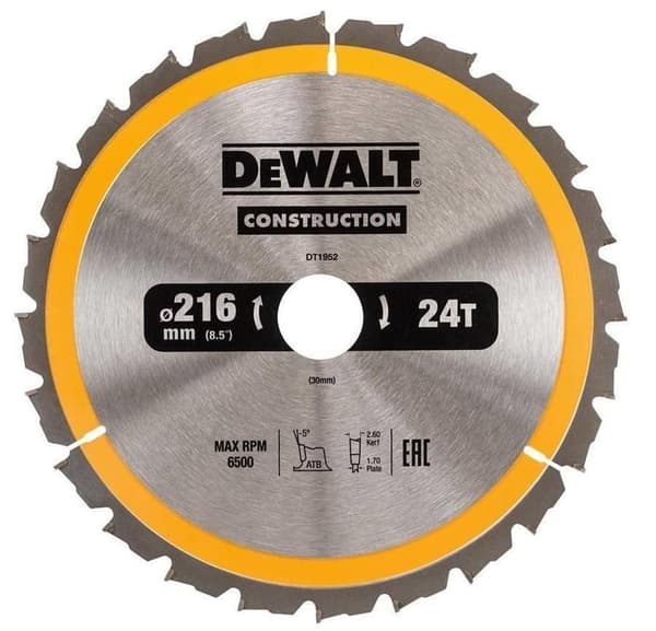 DEWALT SKIVESAV 216x30mmx40z