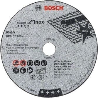 Bosch metallilaikka 76 mm x 1,0 mm x 10 mm INOX EXPERT 5 kpl