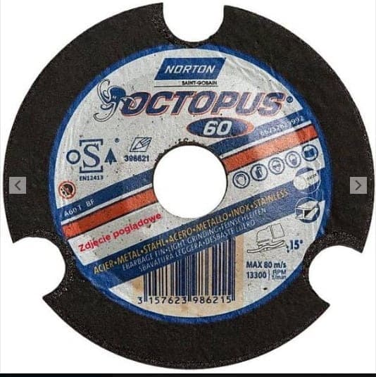 NORTON DISC.GRIND 125mm P60 OCTOPUS