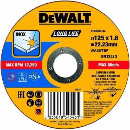 DEWALT METALSKIVE 125x1,6 mm