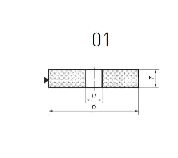 NORTON SLIBESKIVE-01 150 mm x 20 mm x 20 mm 25A60L6VS3