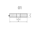 Miniatyrbillede 2 af 3: NORTON SLIBESKIVE-01 150 mm x 20 mm x 20 mm 25A60L6VS3