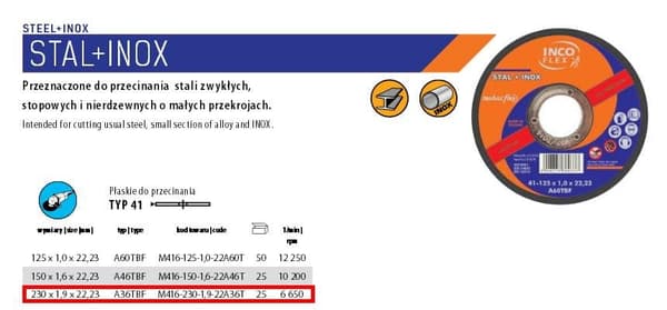 INCOFLEX METALLILAIKKA 230 x 1,9 mm RUOKAVALMISTUS