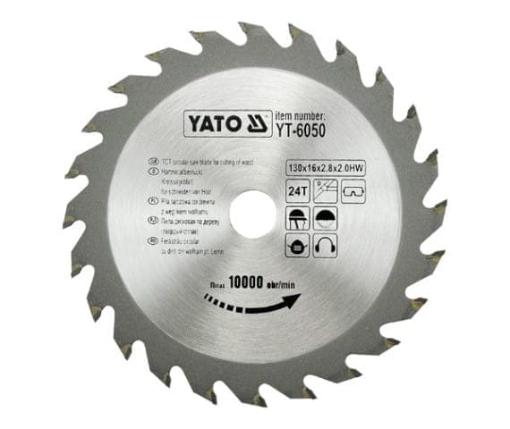 YATO RUNDSAV WIDIA 130x16mm 24-TÆNDER 6050