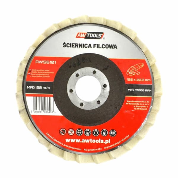 AWTOOLS FILT SLIBESKIVE 125 mm
