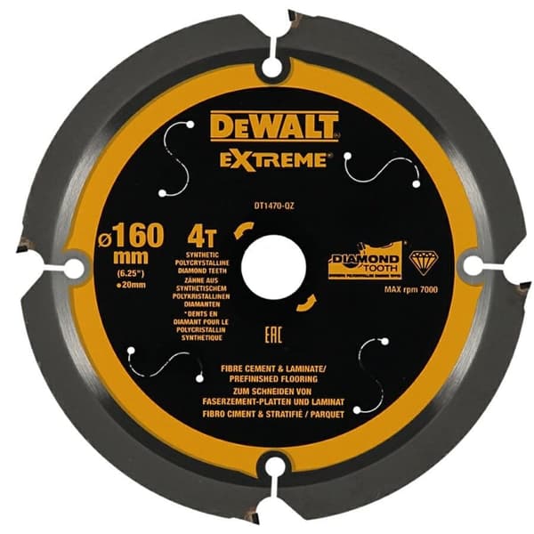 DEWALT PYÖRÖSAHA 160x20mmx4z Kuitusementti