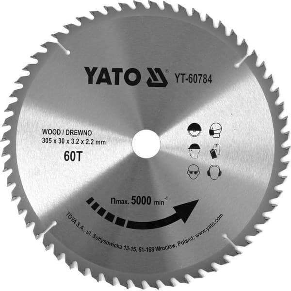 YATO SÅG MED BRED SKIVA 305*60*30 60784