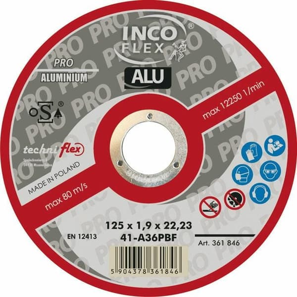 METAL INCOFLEX ALUMINIUMSKIVE 125*1,0