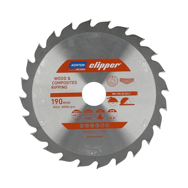 NORTON CIRKELSÅG 190 mm x 30 mm x 24 oz TRÄ OCH KOMPOSITER ATB (2,8 / 1,8)