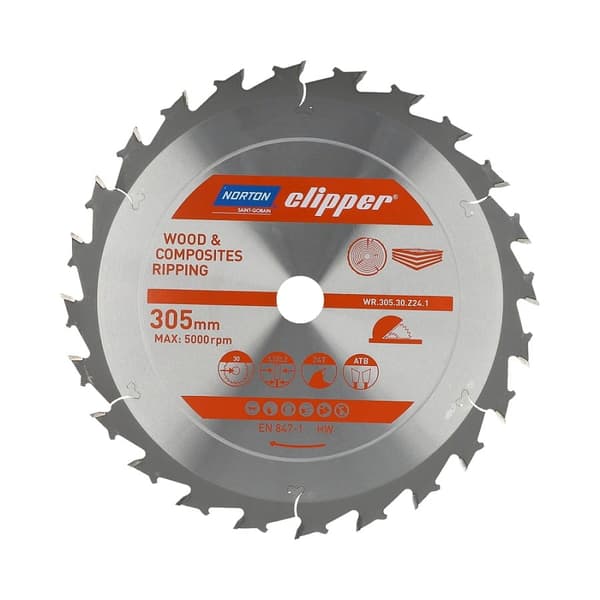 NORTON CIRKELSÅG 305 mm x 30 mm x 24 oz TRÄ OCH KOMPOSITER ATB (3,2 / 2,2)