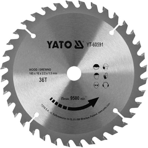 YATO SAW DISC SYNLIG 165*36*16 60591
