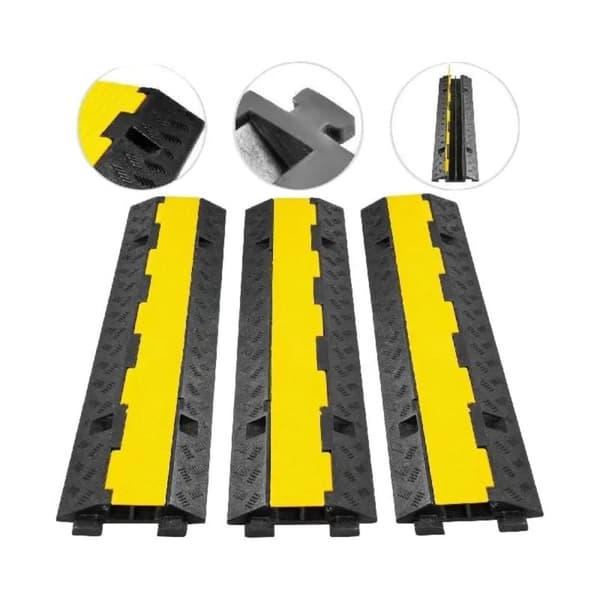 Kabelbeskyttelsesrampe, beskyttende, indkørselsgummi, 5PCS