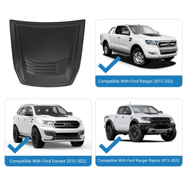 Bonnet Scoop, Helppo Asennus, Kestävä ABS-Materiaali,Konepellin ilmanotto