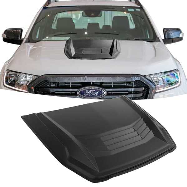 Bonnet Hood Scoop, räätälöity Ford Ranger 2015-2022:lle, matta musta väri,2015-2022