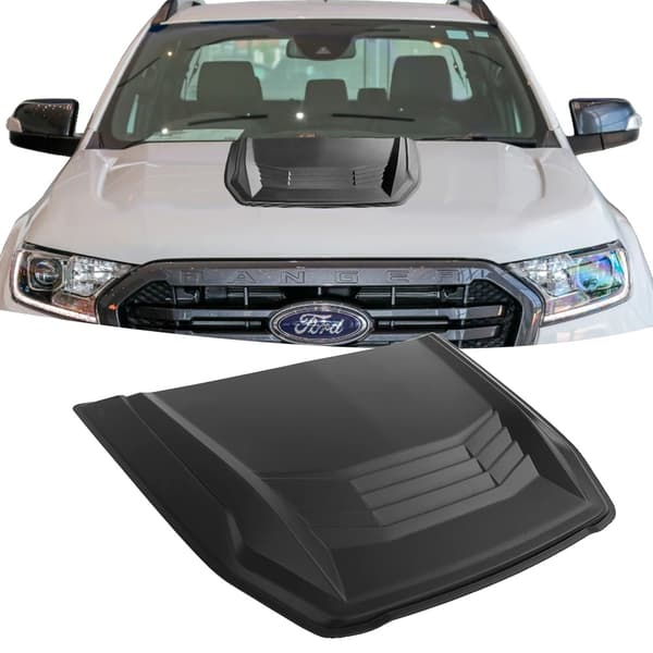 Bonnet Hood Scoop, räätälöity Ford Ranger 2015-2022:lle, matta musta väri,2015-2022