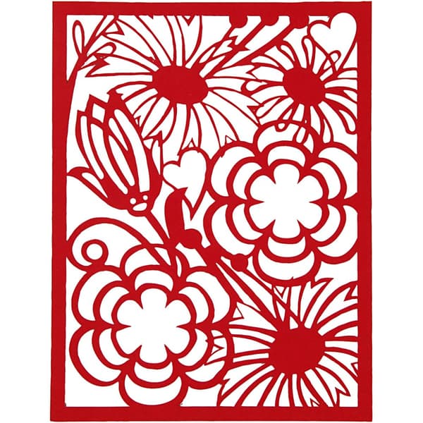 Spetskartong i block - A6 - Orange - Rosa - 24 ark