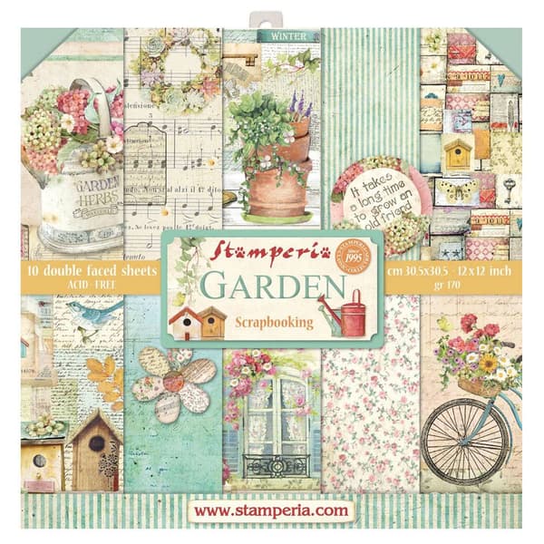 Paper Pad Stamperia - Garden - 12x12 Tum