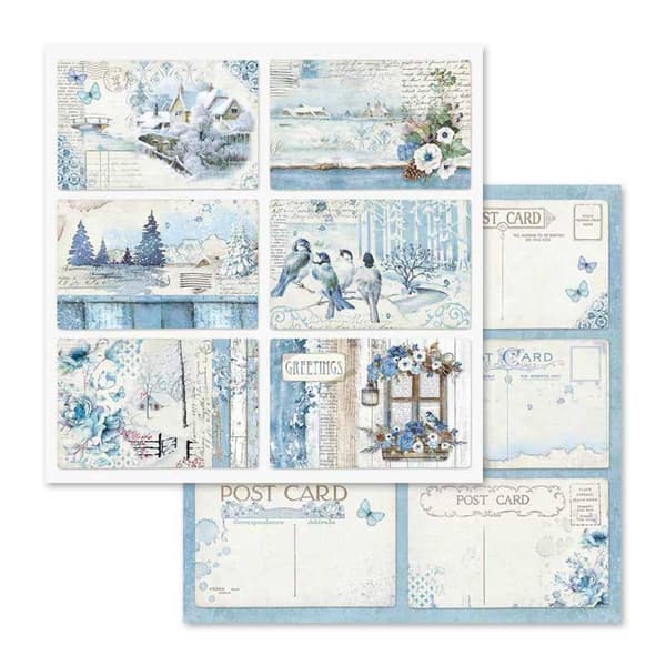 Paper Pad Stamperia - Blue Land - 12x12 Tum