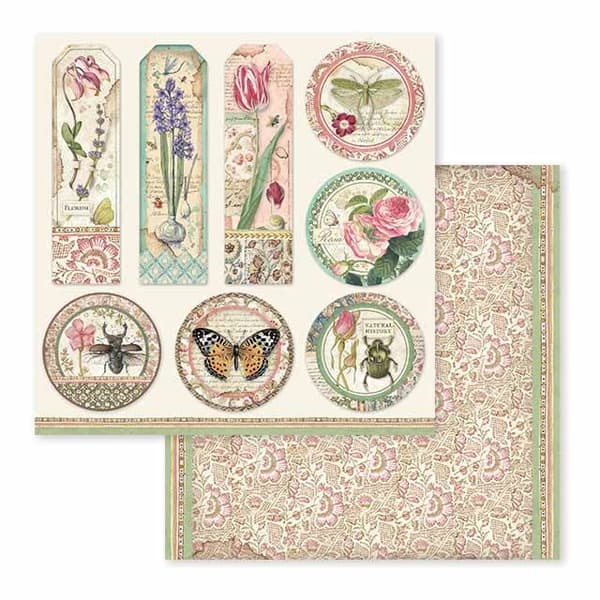 Paper Pad Stamperia - Spring Botanic - 12x12 Tum