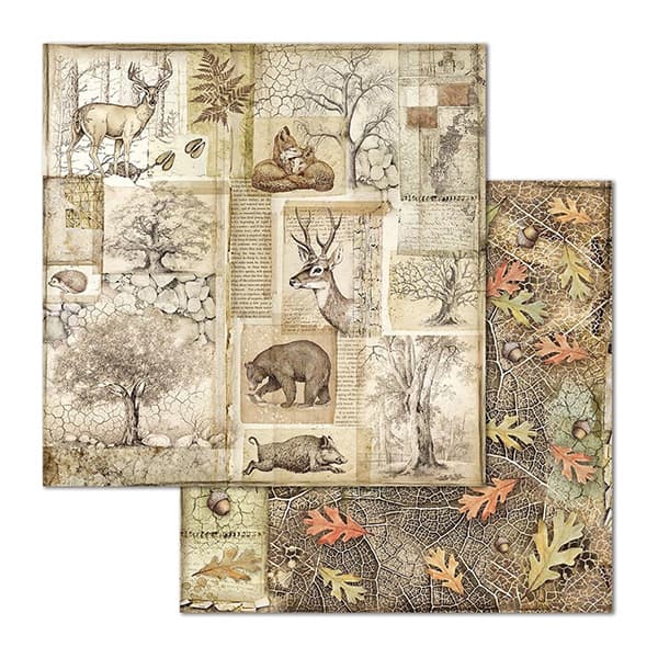 Paper Pad Stamperia - Forest - 12x12 Tum