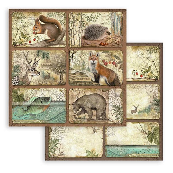 Paper Pad Stamperia - Forest - 12x12 Tum