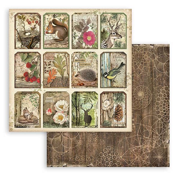 Paper Pad Stamperia - Forest - 12x12 Tum