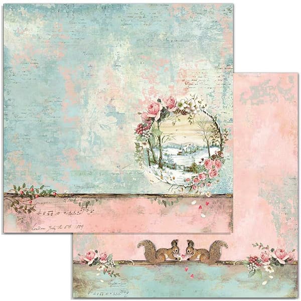 Paper Pack Stamperia 8x8 - Pink Christmas