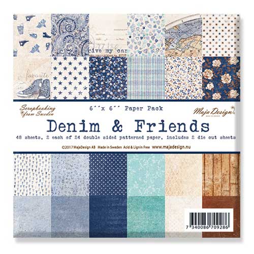 Paper Pad 48 ark Maja Design 6"x6" - Denim & Friends