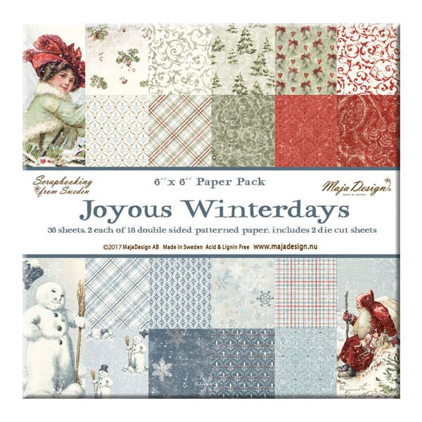 Paper Pad 36 ark Maja Design 6”x6” - Joyous Winterdays