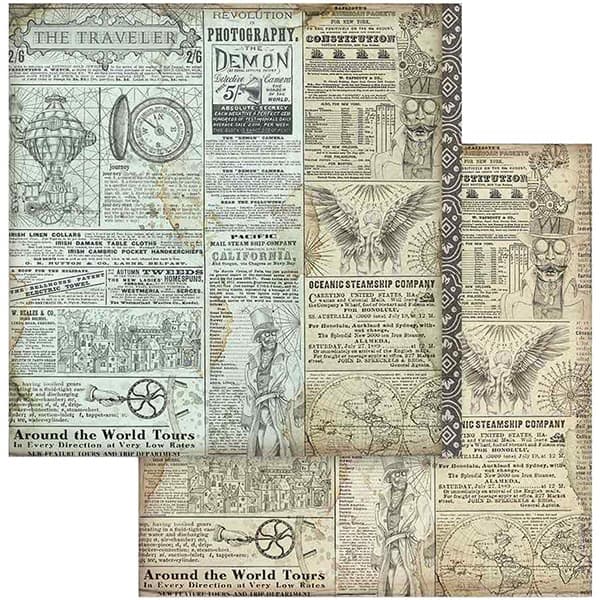 Paper Pad Stamperia - Sir Vagabond - 12x12 Tum