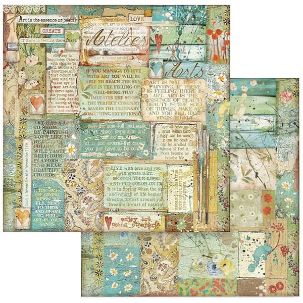 Paper Pad Stamperia - Atelier des Arts - 12x12 Tum