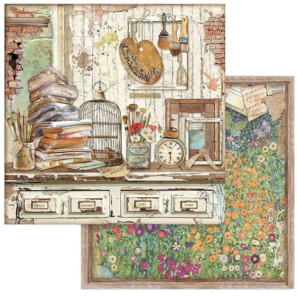 Paper Pad Stamperia - Atelier des Arts  - 12x12 Tum