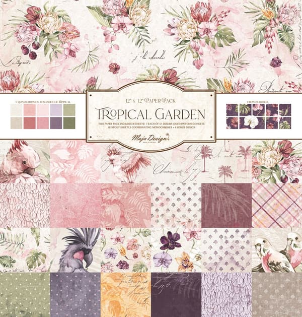 Hel kollektion 12"x12" Maja Design - Tropical Garden - 18 ark