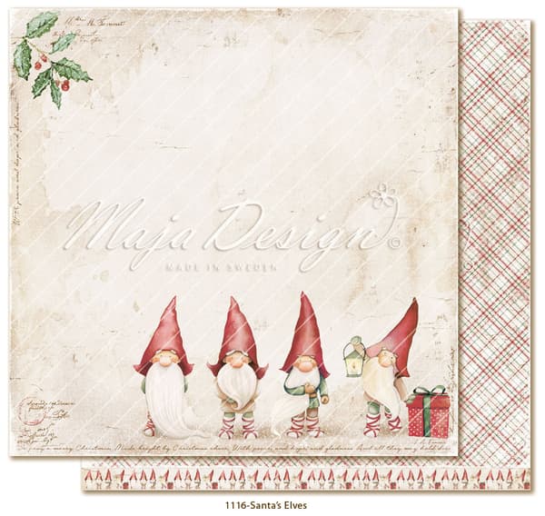Paper Pad 36 ark Maja Design 6”x6” - Traditional Christmas