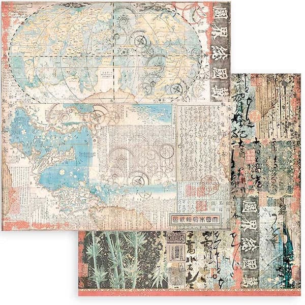 Paper Pad Stamperia - Sir Vagabond in Japan - 12x12 Tum
