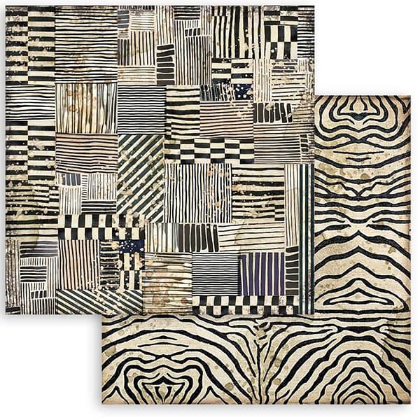 Paper Pad Stamperia - Savana Backgrounds - 12x12 Tum