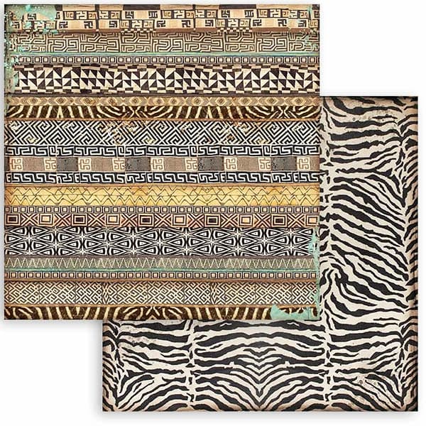 Paper Pad Stamperia - Savana Backgrounds - 12x12 Tum