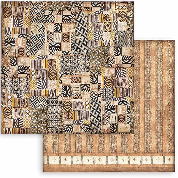 Paper Pad Stamperia - Savana Backgrounds - 12x12 Tum