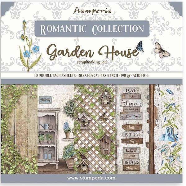 Paper Pad Stamperia - Garden House - 12x12 Tum