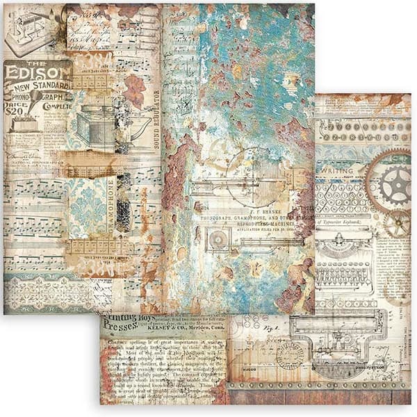 Paper Pad Stamperia - Lady Vagabond Lifestyle Backgrounds - 12x12 Tum