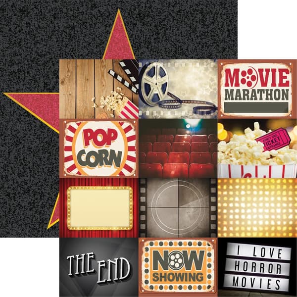 Paper Kit 12x12 - Reminisce - Movie Night