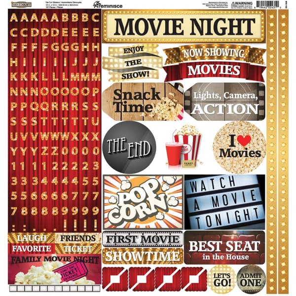 Paper Kit 12x12 - Reminisce - Movie Night