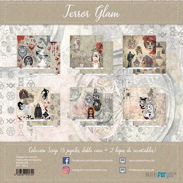 Paper Pack Papers For You - Terror Glam - 12x12 Tum