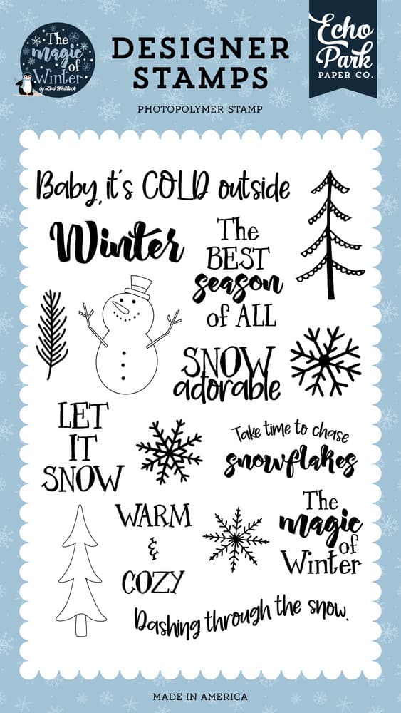 Clearstamps Echo Park - Snow Adorable - Julstämplar