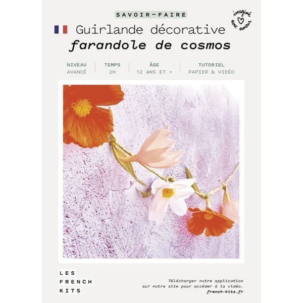 DIY French Kits kit - Crepe paper cosmos girlander - Vit