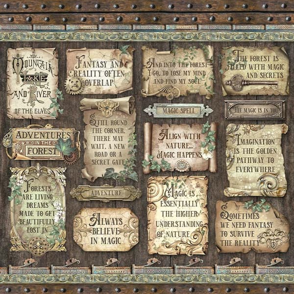 Paper Pad Stamperia - Magic Forest - 12x12 Tum