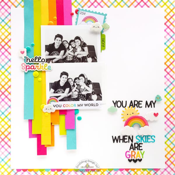 Die Cuts Doodlebug - Over the Rainbow - Bits & Pieces - 42 st