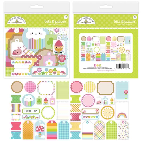 Die Cuts Doodlebug - Over the Rainbow - Bits & Pieces - 42 st
