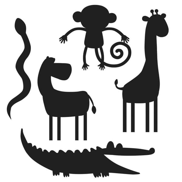 Skärverktyg - ARTEMIO - Safari - Silhuetter - 5 st